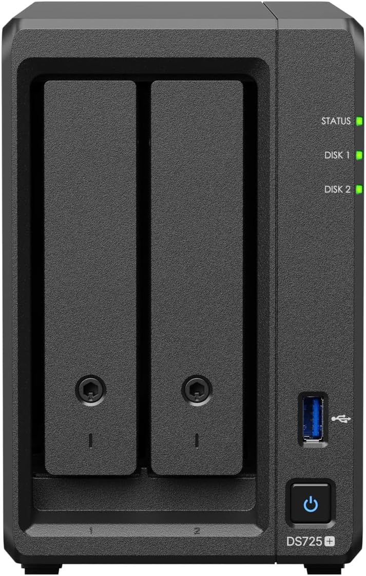 Synology DiskStation DS725+ SATA  2-Bays  USB  LAN  eSATA (Diskless) Synology DiskStation DS725+ SATA  2-Bays  USB  LAN  eSATA (Diskless)